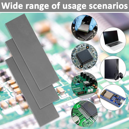 30 Pcs Silicone Thermal Pad, CPU GPU Thermal Conductive Silicone Pads Reusable Conductive Heatsink Pad for Chip LED Heat Conduction, Laptop Heatsink, 2.6 X 0.8 X0.1 Inch
