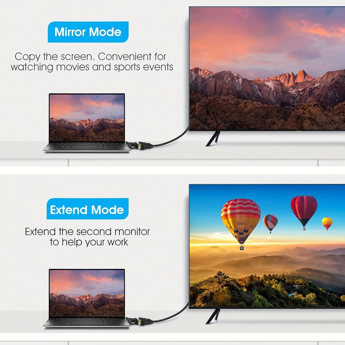 TECHTOBOX Active DVI to VGA Adapter, Uni-Directional DVI-D 24+1 to VGA Connectors, Gold-Plated,1080P Full HD Compatibility for HDTV, PC,Laptop, Monitor, Projector