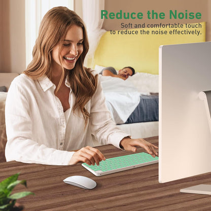 Allinside Silicone Keyboard Cover for iMac Magic Keyboard A2449/A2450, Protective Skin for iMac 24" Wireless Keyboard Released in 2021, US Layout, Light Green