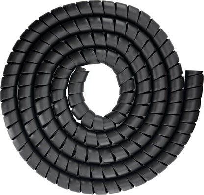 Spiral Wrap Hose Cable Protector - 1.58" OD x 12' Pre-Cut Lengths-Safe Hose Protector to Avoid Wear and Extend Life for Hydraulic Pneumatic Hoses