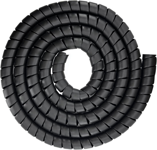 Spiral Wrap Hose Cable Protector - 1.58" OD x 12' Pre-Cut Lengths-Safe Hose Protector to Avoid Wear and Extend Life for Hydraulic Pneumatic Hoses