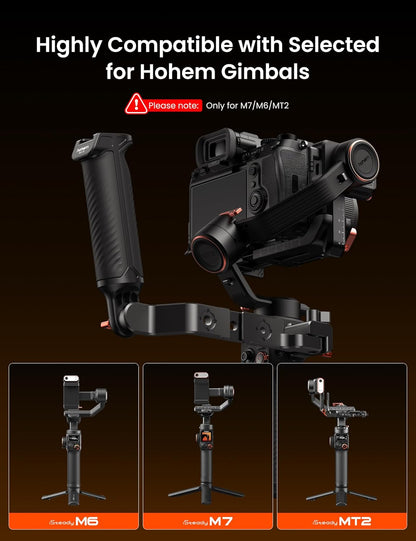 hohem Adjustable Sling Handgrip Gimbal Sling Handle for iSteady M7/iSteady M6/iSteady MT2, Ergonomic Grip for Low Angle Shots, L-Shaped Lever, BH-01