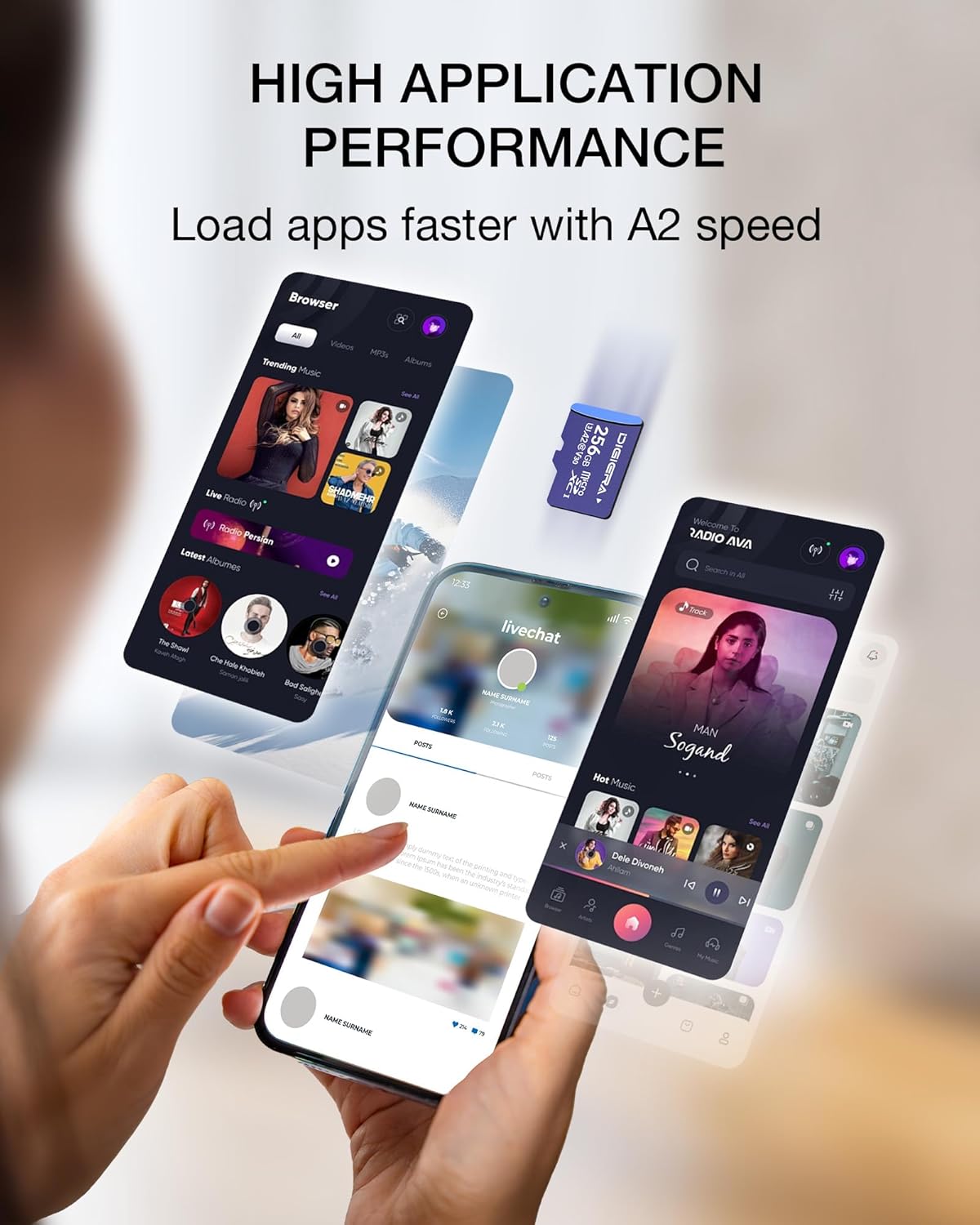 256GB LT100 microSDXC UHS-I Memory Card with Adapter - up to 170MB/s, C10, U3, V30, 4K, A2, Micro SD Card for Smartphones, Tablets, Cameras, Gaming Consoles, and Drones (1 Pack)