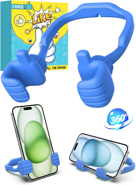 Easter Basket Stuffers for Teens Boys Kids Men Adults Cell Phone Stand: Flexible Thumbs Up Lazy Cellphone Holder for Desk Funny Birthday Easter Gifts for Women Mom Teenager Tween Cool Gadget Ideas