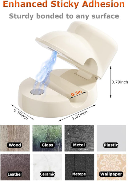 Magnetic Cable Clips, Adjustable Cord Holder Management, Adhesive Wire Keeper Organizer for Home Office Desk Phone PC Car Wall Desktop Nightstand Appliance (9-Pack White Shoes)