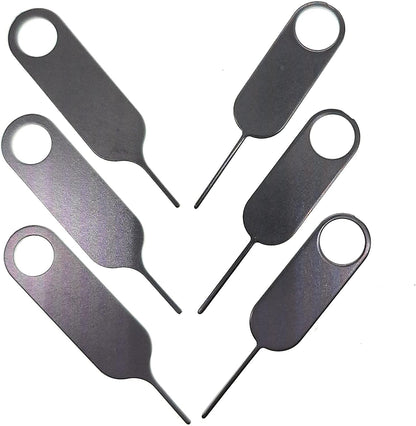 6 Pack PHONSUN Universal Sim Card Tray Removal Tool SD Opening Eject Pin fits Keyring for iPhone iPad Samsung Galaxy Google Pixel Motorola Phones - 3 Small and 3 Large
