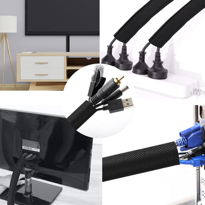 Secbolt Cord Protectors from Pets No Chew, 10ft - 3/4 inch Ultra Durable Cord Covers for Pets, Bite-Resistant Cable and Wire Protector for Cats, Dogs, Rabbits - Black