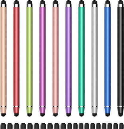 Stylus Pen for Touchscreen,2 in 1 High Precision and Sensitivity Stylus,Stylus Pen for iPad/iPhone/Android/Samsung Smartphone and Tablets,Compatible with All Touch Screens(10 Colors Stylus)