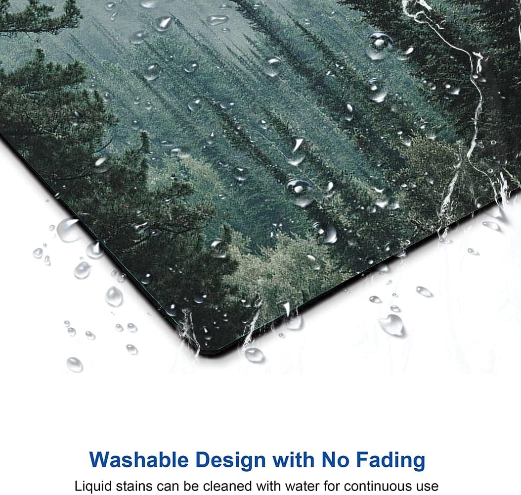 Mouse Pad, Mist Forest Mouse Pad, Washable Square Cloth Mousepad for Gaming Office Laptop, Non-Slip Rubber Computer Mouse Pads for Wireless Mouse, Cute Mouse Pads for Desk, Natural Landscape