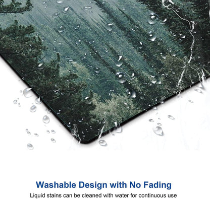 Mouse Pad, Mist Forest Mouse Pad, Washable Square Cloth Mousepad for Gaming Office Laptop, Non-Slip Rubber Computer Mouse Pads for Wireless Mouse, Cute Mouse Pads for Desk, Natural Landscape