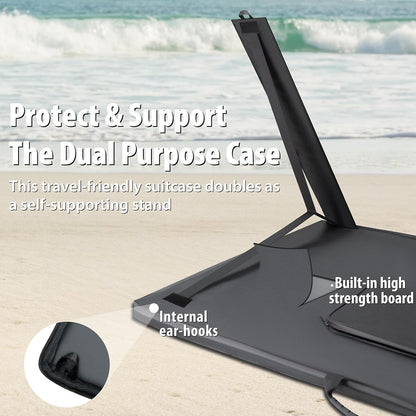 400W 42V ETFE Portable Solar Panel, IP68 Waterproof Foldable 24% High Conversion, Ultra-Light Solar Charger for Power Station RV Camping Off Grid