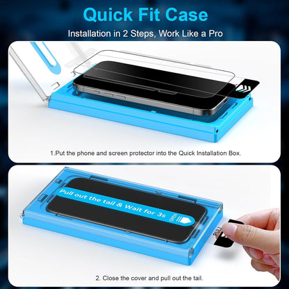 Mothca 2 Pack Matte Glass Screen Protector for iPhone 15 Pro Max 6.7-inch [Auto Fit Box Dust-Free] Edge to Edge Full Coverage Anti-Glare & Anti-Fingerprint Tempered Glass, Bubble Free, Smooth as Silk