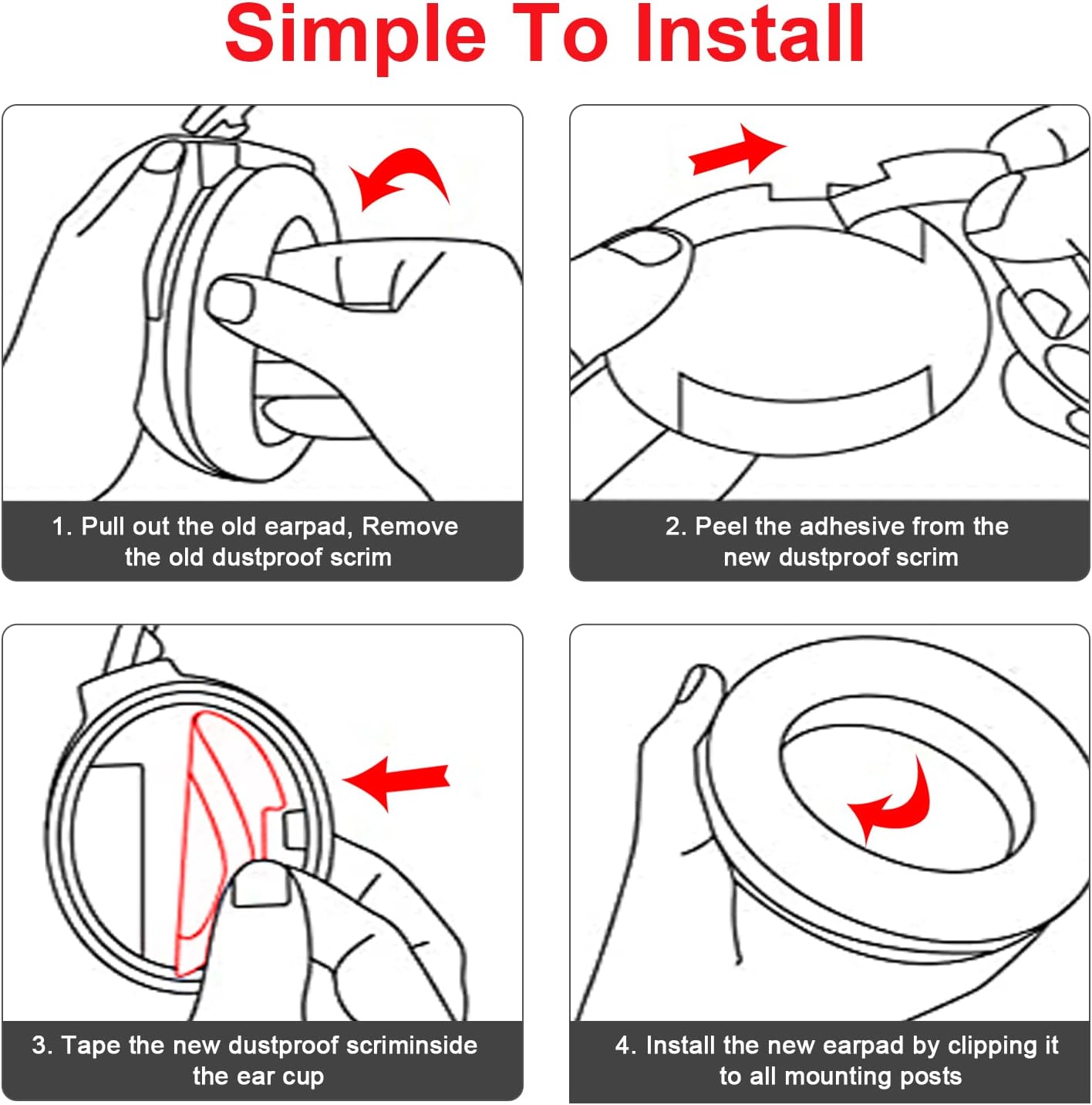 Replacement Ear Pads for Bose QuietComfort 35 35 II 15 25(qc 35 25 15/QC35 ii), Headphone Ear Covers, High Density Memory Cotton, Soft Leather, Adaptive Noise Isolation Headphones Pads Cushions