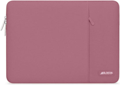 MOSISO Laptop Case 15 inch, 15 inch Laptop Sleeve Compatible with MacBook Air 15 M4 A3241 M3 A3114 M2 A2941 2025 2024 2023,Dell XPS 15,Polyester Vertical Computer Sleeve Bag with Pocket, Dusty Rose