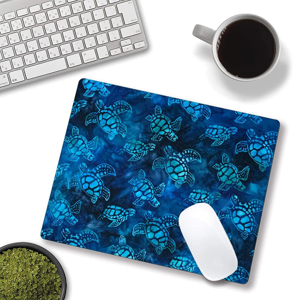 Mouse Pad, Animal Mouse Pad Custom Design, Square Waterproof Mouse Pad Non-Slip Rubber Base MousePads for Office Laptop, 9.5"x7.9"x0.12" Inch(Sea Turtle)