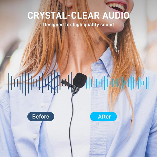 MAONO USB C Lavalier Microphone for iPhone 15, iPad, Android, Omnidirectional Condenser Lapel Mic for Recording, Interview, Video Podcast, Vlogging, YouTube, TikTok, UL11