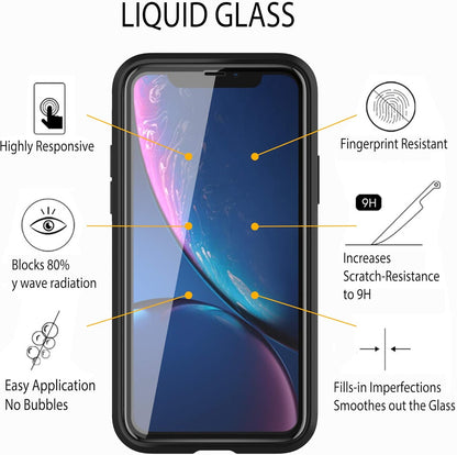 LUVVITT Liquid Glass Screen Protector Scratch and Shatter Resistant Wipe On Nano Protection for All Phones Tablets Smart Watches - Universal