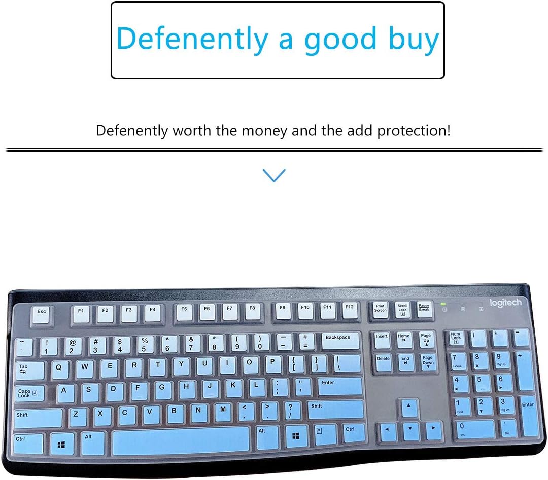 MUBUY Keyboard Cover & Skin Protector for Logitech MK120 - keyboard Protective Skin, US Layout
