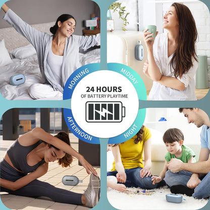 SOWO Wireless Portable Small Speaker, Ultra Magnetic Bluetooth Speaker for Golf Cart, Coverless IP67 Waterproof, 24 H Playtime, Pro Sound, Clip Hanging Design for Outdoor, Indoor - Blue