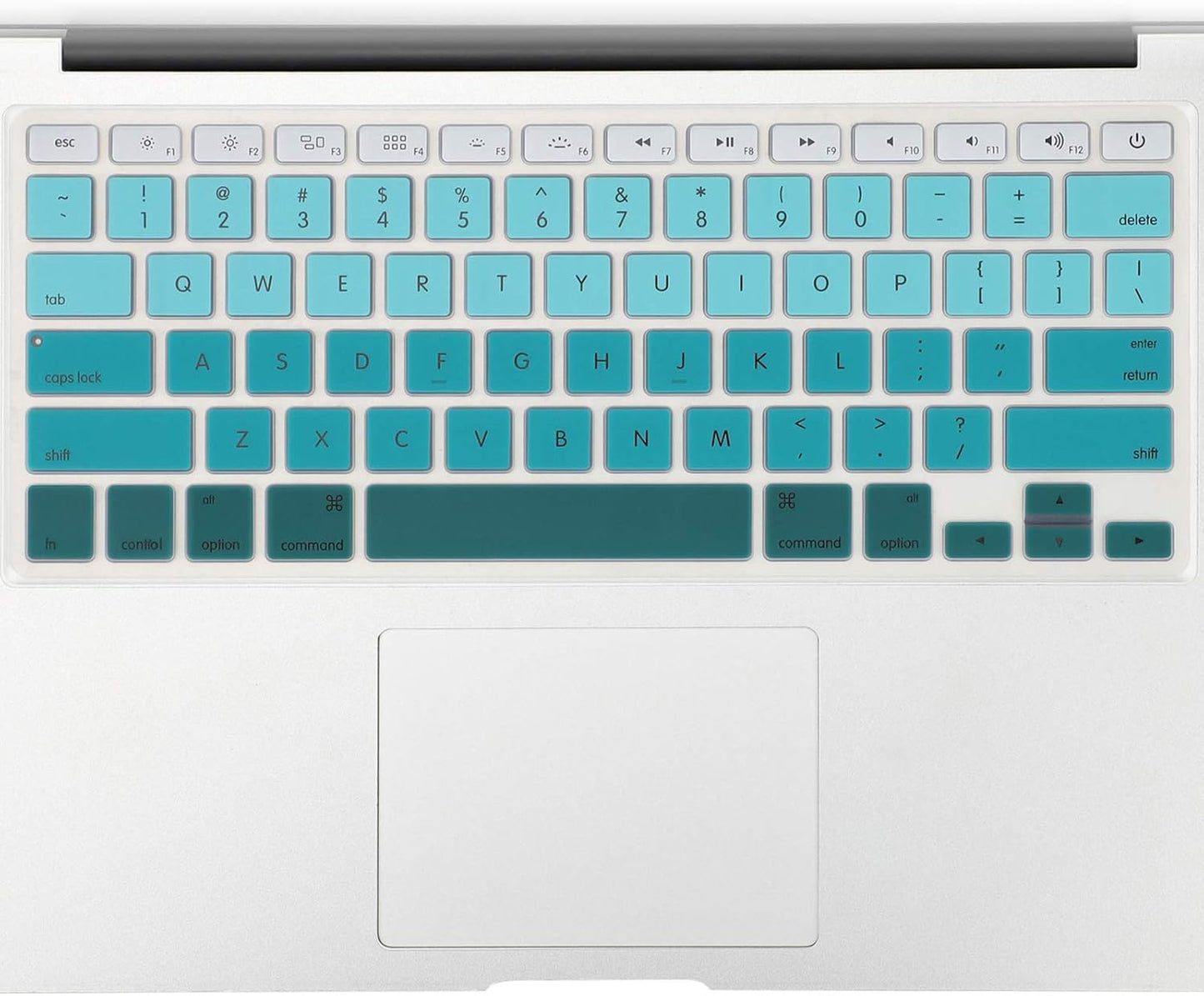 Allinside Green Ombre Keyboard Cover Skin for MacBook Pro 13" 15" 17" (2015 or Older Version), MacBook Air 13" A1369/A1466, Older iMac Wireless Keyboard MC184LL/B