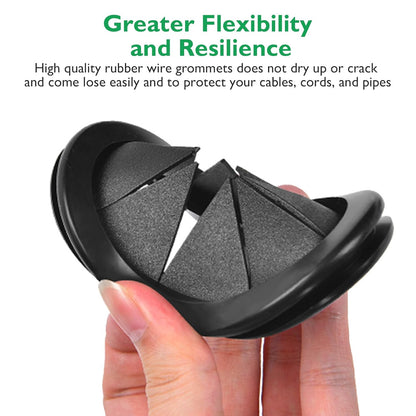 Rubber Grommets for Wiring, 1-1/4 Inch Drill Hole 1 Inch ID, Firewall Grommets Automotive Cable Cords Hoses Protection, Double-Sided Rubber Plugs for Round Holes, 15 Pcs, 26x30 mm