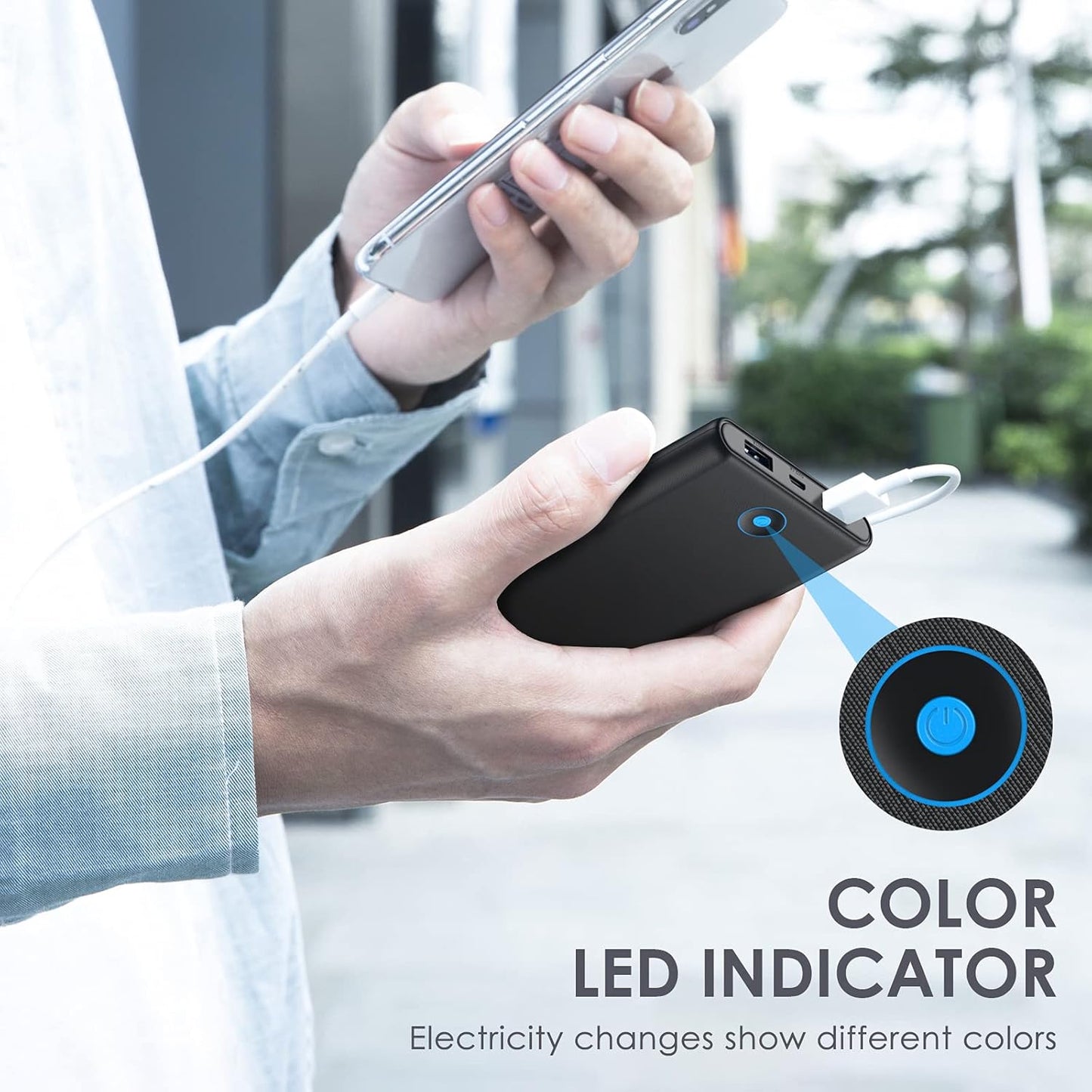 [2 Pack] Portable Charger Power Bank 20000mAh,Ultra Slim Portable Phone Charger with Dual USB Outputs,Backup Charging External Battery Pack Compatible with iPhone 15/14/13/12/11,Android etc-Black+Red