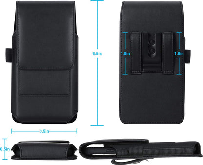 BECPLT for iPhone 15 Pro Max 15 Plus 14 Pro Max 13 Pro Max 12 Pro Max Holster Black Mobile Phone Belt Pouch Holster Cover Belt Clip Case Pouch for Samsung Galaxy S24+ S23+ S23+ S22+ S23 FE S21 FE 5G