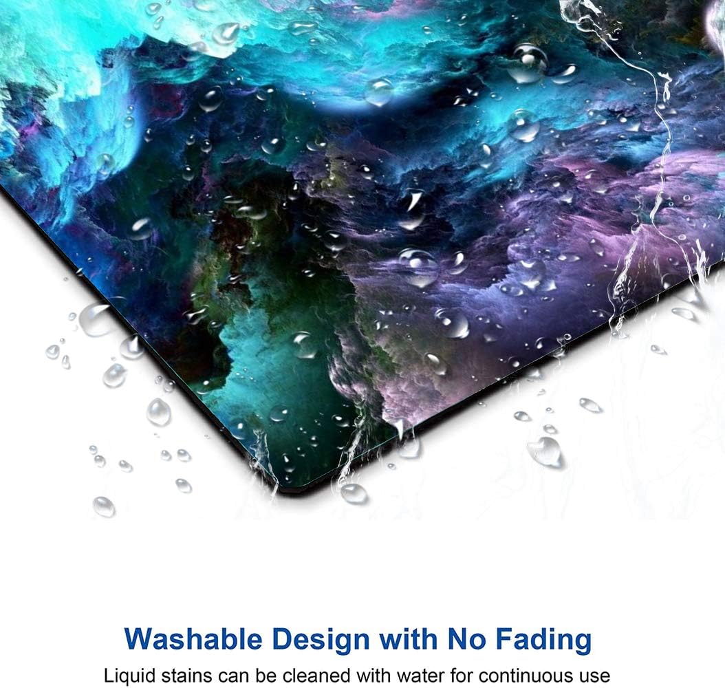 Rainbow Cloud Mouse Pad, Modern Pretty Space Gaming Mouse Mat - Square, Waterproof, Non-Slip Rubber Base - 9.5"x7.9"x0.12" Inch - For Office, Home, Laptop, Travel
