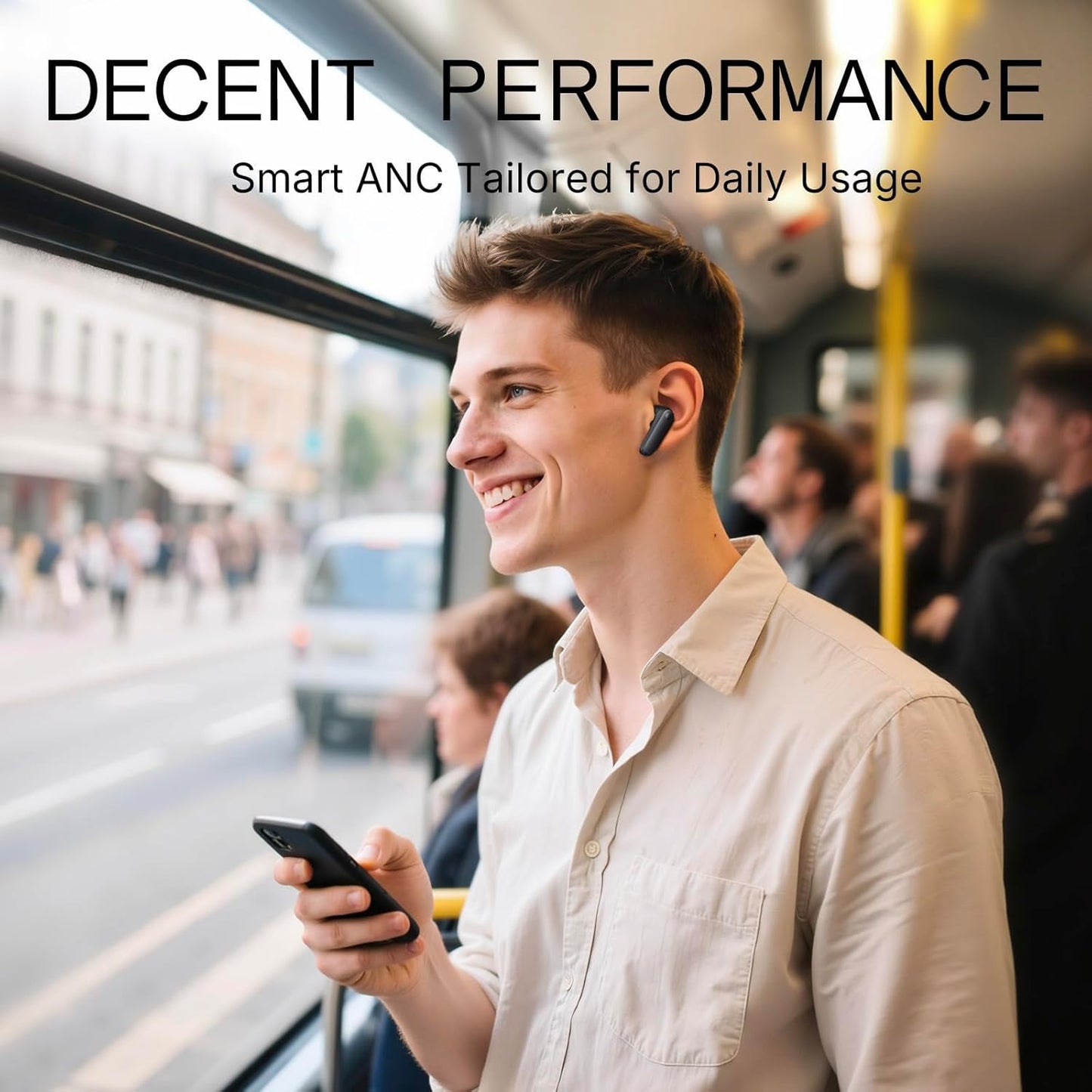 CMF Buds 2a Wireless Earbuds 2025 New Active Noise Cancelling 42dB Hybrid ANC Bluetooth Headphones, 12.4mm Dynamic Driver for Big Bass, 4 Mic Clear Calls, Sport Ear Buds for iPhone, Android, Dark Grey