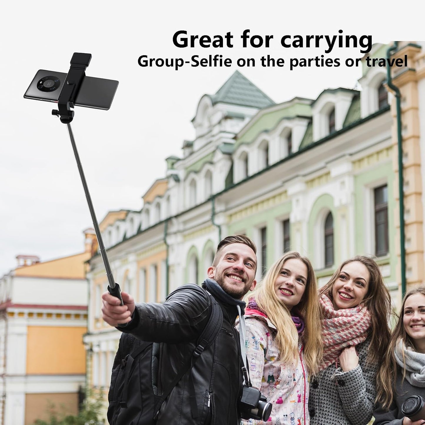 Selfie Stick, 40 in Retractable Phone Tripod with Wireless Remote Control & Light, Portable Selfie Stick Tripod for Photograph, Live Streaming, Video Recording, Compatible with All Cellphones