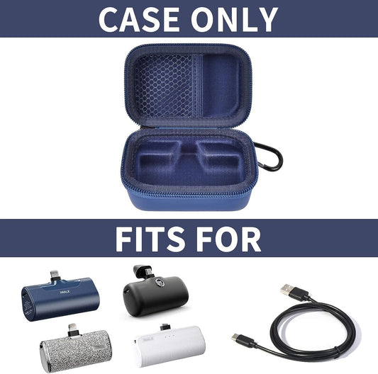 Portable Charger Power Bank Case for Swyop/for Feob/for Charmast/for JEJILL/for LanLuk/for VEGER/for iWALK/for Taegila/for Kuulaa and More Small Charging Battery Pack - Bag Only (Blue)