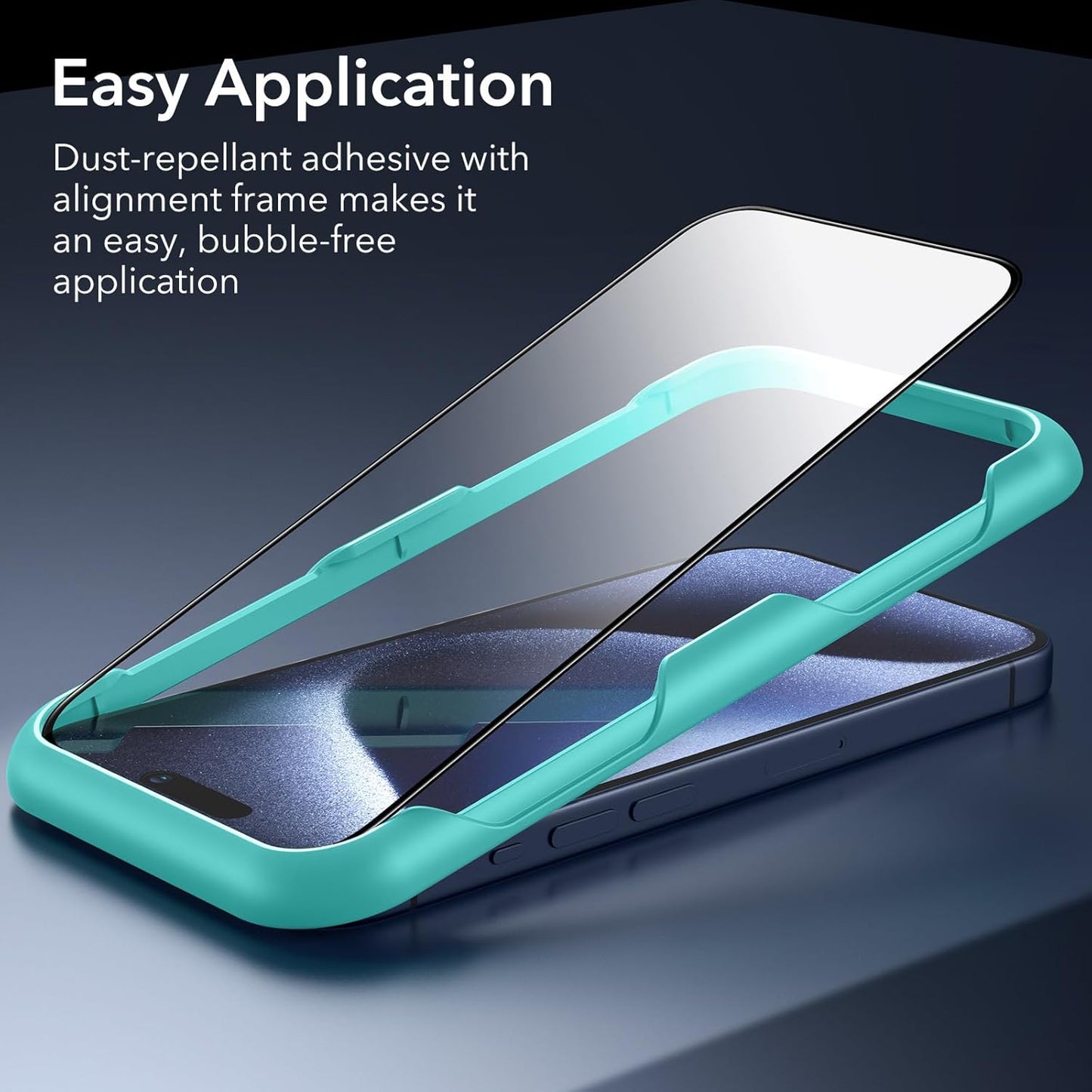 ESR 3 Pack for iPhone 15 Pro Max Screen Protector, [9H Hardness] [Military Grade Shatterproof] Full Coverage Tempered Glass Film with Easy Installation Tool, HD Clear, Scratch Resistant