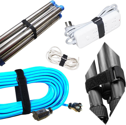 32 pcs 1-inch-wide Hook and Loop Cable Straps, 8"-12"-18"-24"-36" Adjustable Fastening Straps, Fixing and Organizing Cable Ties Set, Multi-Purpose Nylon Cinch Strap, Heavy-Duty Storage Straps