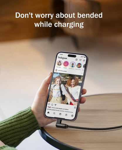 USB C to Lightning Cable [Apple MFi Certified] iPhone Charger Fast Charging 2Pack 10FT Long Nylon 90 Degree Type C iPhone Charger Cord Compatible with iPhone 14/13/12/11/XS/XR/X/8/iPad and More