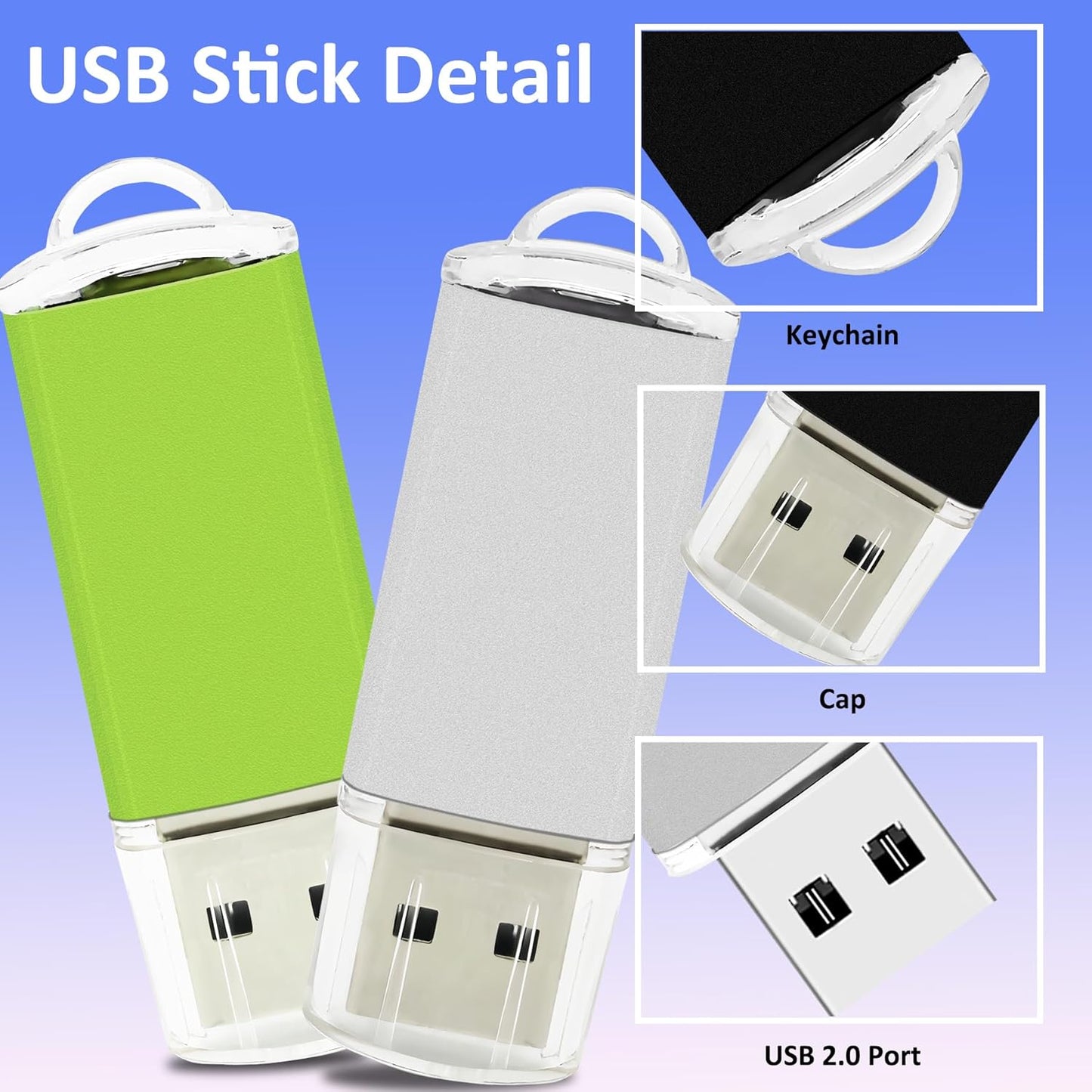 1GB USB Flash Drive 20 Pack Nicepicten Bulk USB 2.0 Thumb Drives 20Pack Metal Jump Zip Drive Memory Stick Pendrive Memoria USB 1 GB with 20PCS Lanyard Label - Mixcolor 20 X 1GB Flash Drives Bulk