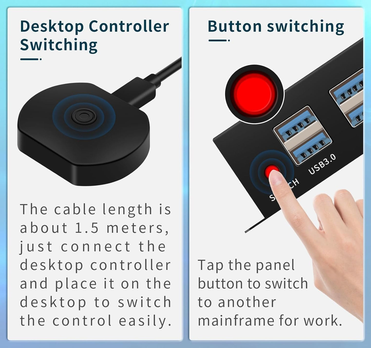 Dual Monitor Kvm Switch 2 Monitors 2 Computers HDMI 4k@60HZ,USB3.0. kvm switches 1 Monitors 2 Monitor 2 Computers,USB switcher 2 Computers Keyboard Mouse Switch (USB3.0+4KHDMI)