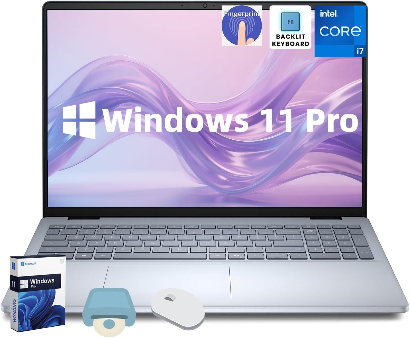 Dell Inspiron 16 Business Laptop - 16'' Touchscreen FHD+ Dsiaplay, Intel 10-Core 7 150U(Up to 5.4GHz) Express Charge, Backlit Keyboard, Windows 11 pro, Fingerprint (64GB RAM | 2TB SSD