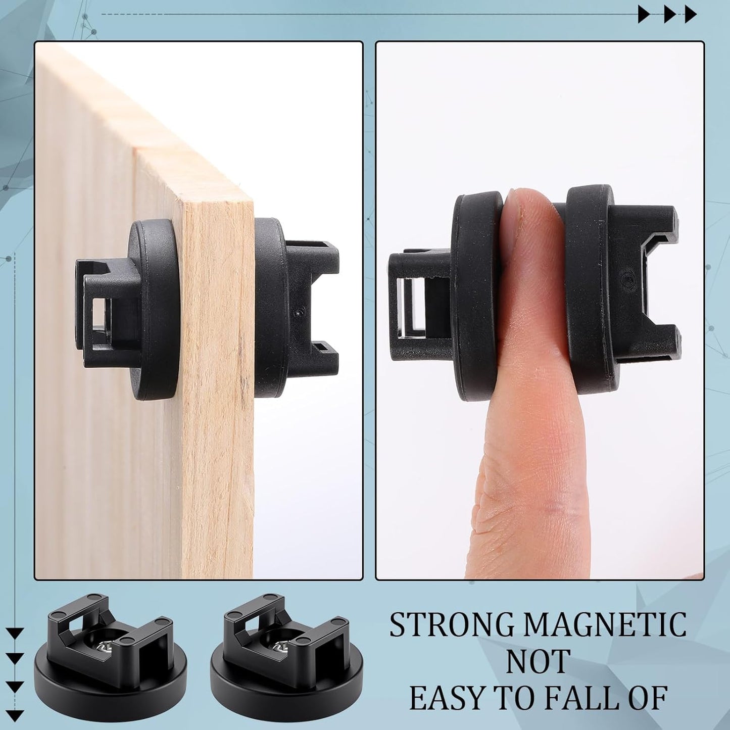 Yookeer 180 Pieces Magnetic Zip Tie Mount Multipurpose Cable Holder Magnets Magnetic Wire Management Bases with Heavy Duty Zip, Mount Nylon Cable Ties in Total (31mm)