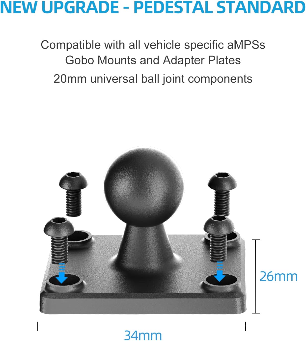 OHLPRO Tablet Holder for Truck, Heavy Duty Drill Base Tablet Car Mount for iPad, mini, Samsung Galaxy (7" - 11") for Dashboard, Desks, Tabletop, ipad Mount Great for Wall, Commercial Vehicles