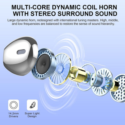 Wireless Earbuds, Bluetooth Headphones 48H Playtime Ear Buds with LED Power Display, IPX7 Waterproof Bluetooth 5.4 Earphones in-Ear Earbuds with 4 Mic for Android iOS Cell Phone Laptop, Black