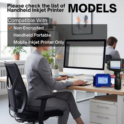 Handheld Printer Ink Cartridge 45ml Solvent Fast Dry, 0.5-Inch Nozzle for Non-Encrypted Portable Mobile Inkjet Printer Only, Universal Surface Printing