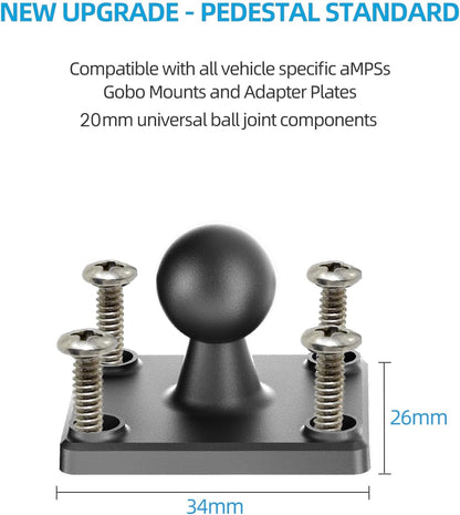 OHLPRO Heavy Duty Drill Base Tablet Holder Car Mount, iPad Mount for Truck Compatible with 7"-13" Tablets, Adjustable Angle, Sturdy Design, Ideal for Cars,Wall, Commercial Vehicles - Includes Screws