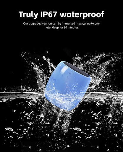 comiso Small Bluetooth Speaker, IPX7 Waterproof Speaker with Robust Bass and Stereo Sound, Wireless Speakers with Hands-Free Call, Portable Speakers for Hiking, Car or Trip, Ideal Gift for Men, Women