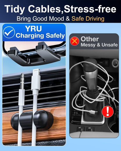 【2025 Military-Grade】Phone Holders for Your Car【Upgraded 90+LBS Strongest Suction & Clip】Cell Phone Mount Dashboard Windshield Vent Truck Automobile Cradle for iPhone 16 Pro Max 15 14 13 Android,Black