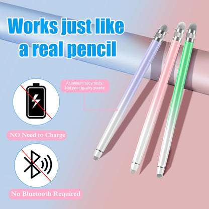 Bopomofo 3PCS Stylus Pen for Touchscreen,Stylus Pen for iPhone/iPad/Tablet Android/Microsoft/Surface, Compatible with All Touch Screens(Purple/Pink/Green)