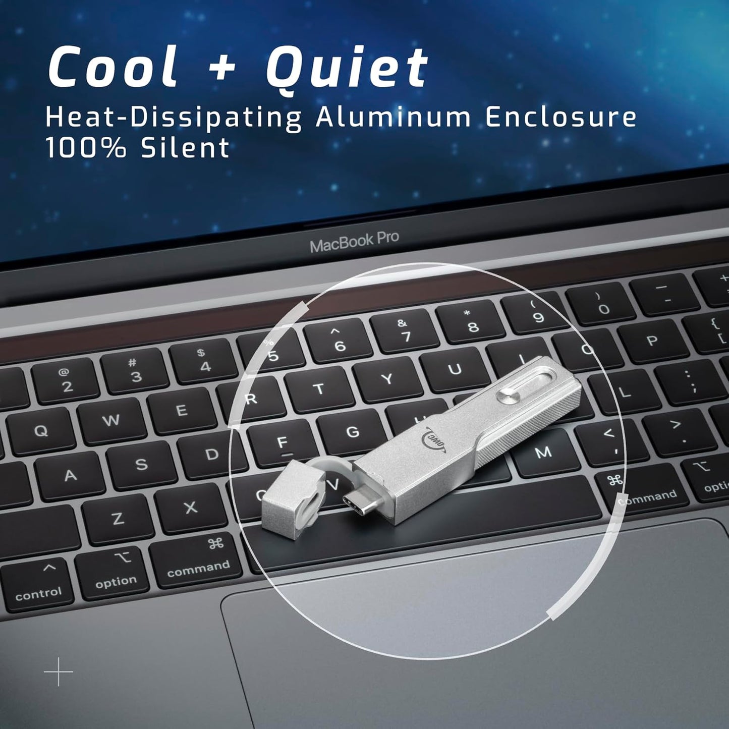 OWC Other World Computing - OWCENVPMCA05 500GB Envoy Pro mini USB-C and USB-A (10Gb/s) Portable NVMe SSD - Up to