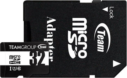 TEAMGROUP Micro 32GB x 10 Pack UHS-I U1 Class 10 SDHC SDXC Read Speed up to 100MB/s High Speed Flash Meomry Card with Adapter for Camera, Surveillance, Full HD Shooting TUSDH32GCL10U66