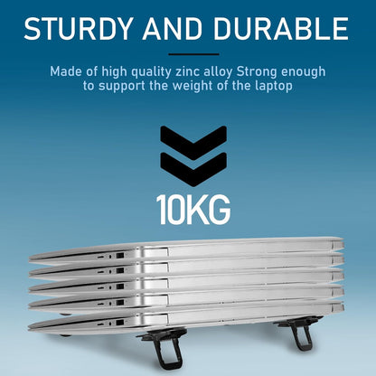 Bewudy 2 Pcs Portable Keyboard Stand, Dual Tilt Angle Adjustment, Foldable Laptop Riser, Self-Adhesive Feet for Most Keyboards (Black)