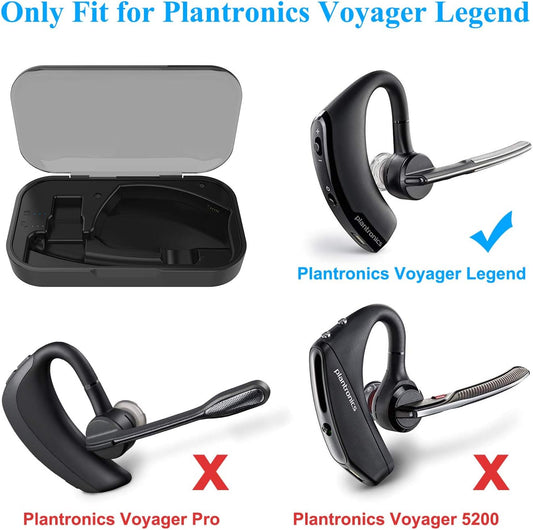 Power Charging Case Compatible with Plantronics Bluetooth Headset Voyager Legend, 2-in-1 Portable Charger Case with LED Status(Only Include The Charging Case)