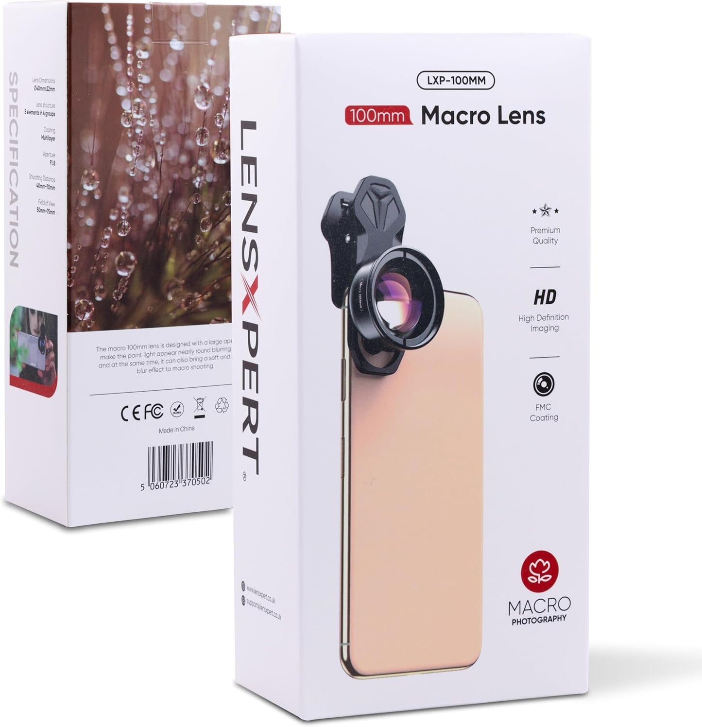 LensXpert® Professional Smartphone 100MM Macro Lens for Long Distance Shooting Smartphone 4K HD Phone Camera Lens No Distortion Blurry Background Compatible with iPhone 11/XS/XS Max/XR/X/8/8 Plus, Pix
